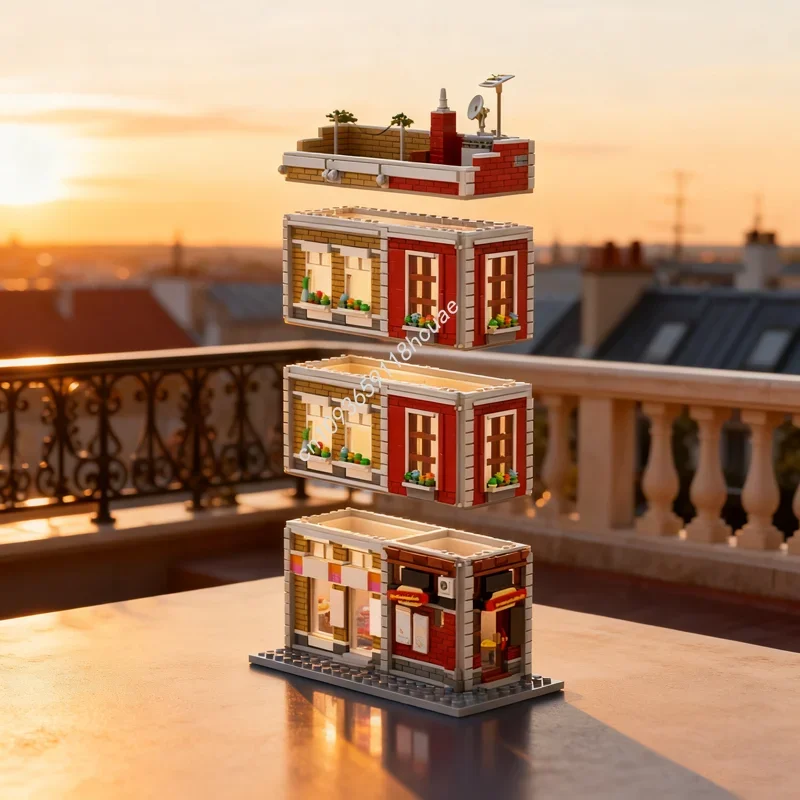 

1888pcs MOC Hot Dogs and Donuts Modulared Model Building blocks Assemble DIY creative Education Brick Christmas gifts toy Kids