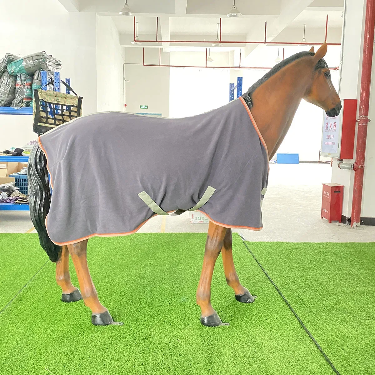 Couverture de cheval d'extérieur durable, tapis d'été doux et confortable, matériel de sourire polaire, vente en gros d'usine, pas cher