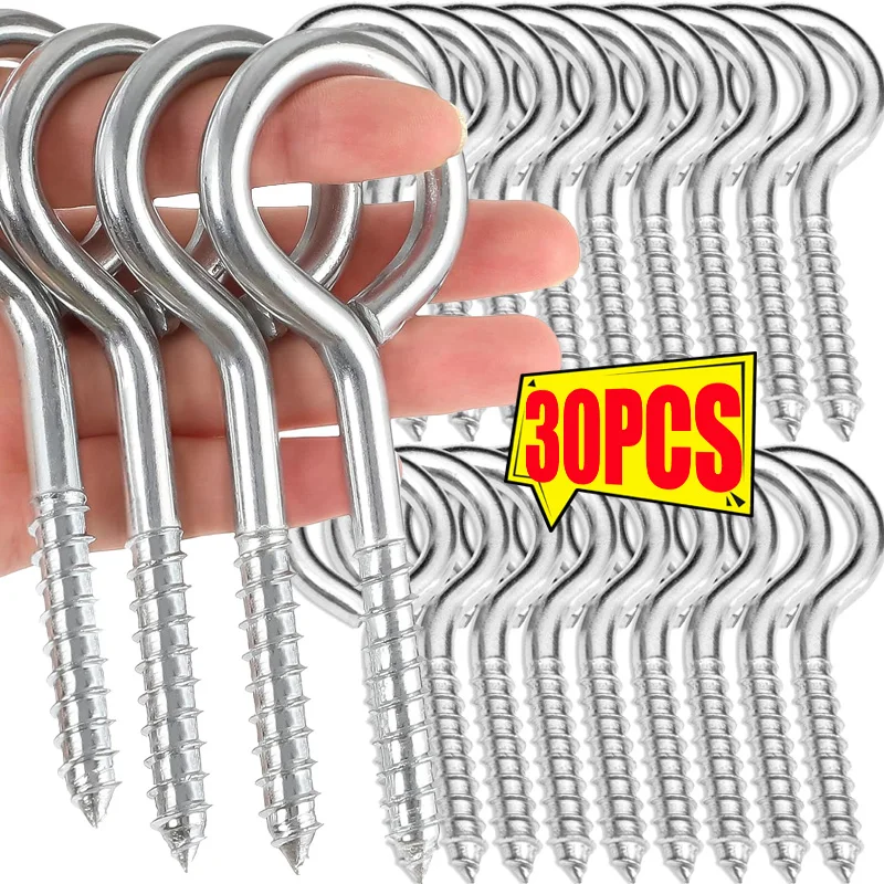 

30/2 шт. M5/M6 болты с проушиной, саморезы с проушиной, сверхмощные болты с проушинами из нержавеющей стали, винты для гамака, йоги, в помещении, на открытом воздухе