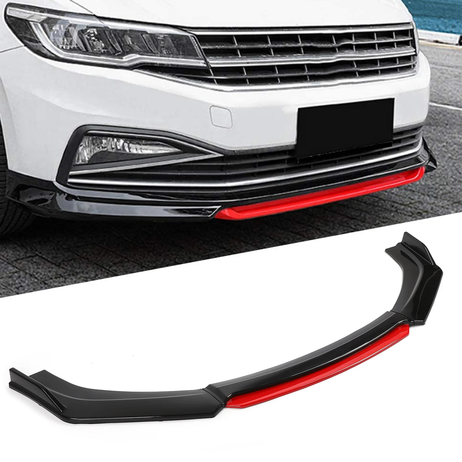 Universelle vordere Stoßstange Lippen spoiler Kinn Karosserie Kit pp Auto Auto außen aero dynamische Teile Stoßstange Diffusor Frontspoiler – Detail 1