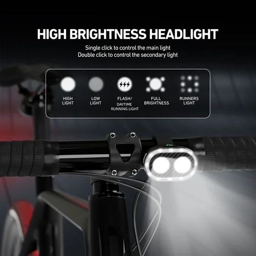 Imagen 2 del producto CYCLAMI CY300 bicicleta inteligente detección de freno luz trasera delantera impermeable MTB luces de bicicleta de carretera accesorios de ciclismo luces de bicicleta
