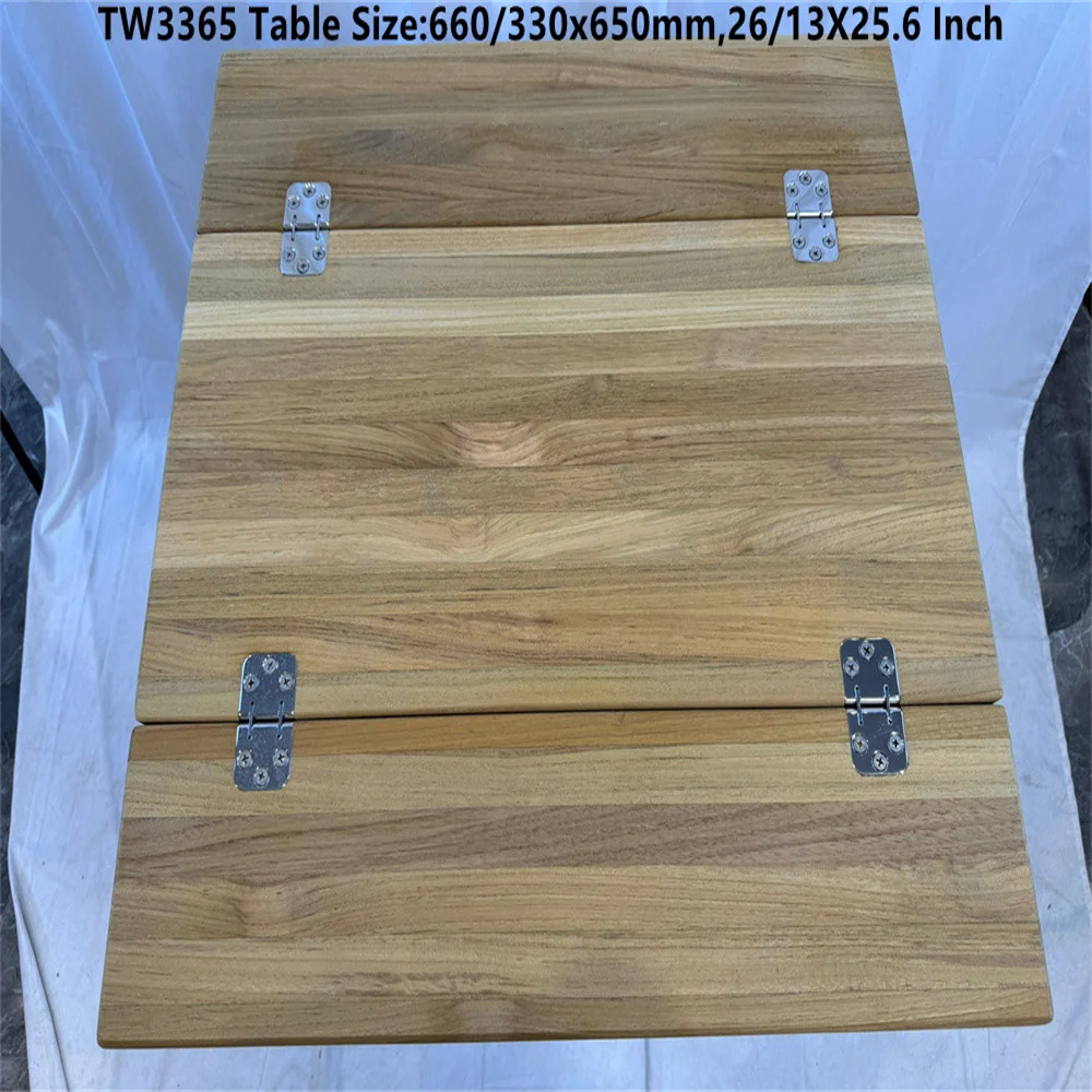 

Boat Folding Wings Teak Table Top 660/330x650,960/480x890mm,26/13X25.6,18.9/37.8X35 Inch Rectangular Plain Marine Yacht RV