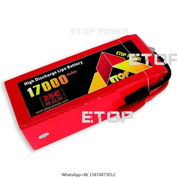 

Lipo Battery 17000mAh 25C 6S 22.2V For dr one Agricultural Battery