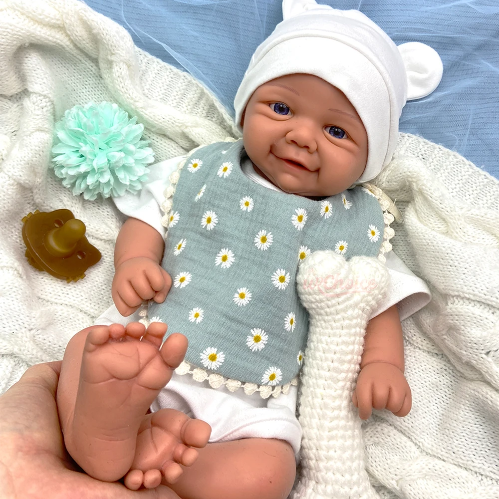 Handmade Realistic Detail Features 43cm Silicone Reborn Doll Washable Open Eyes Newborn Doll for Anti-Stress Toy