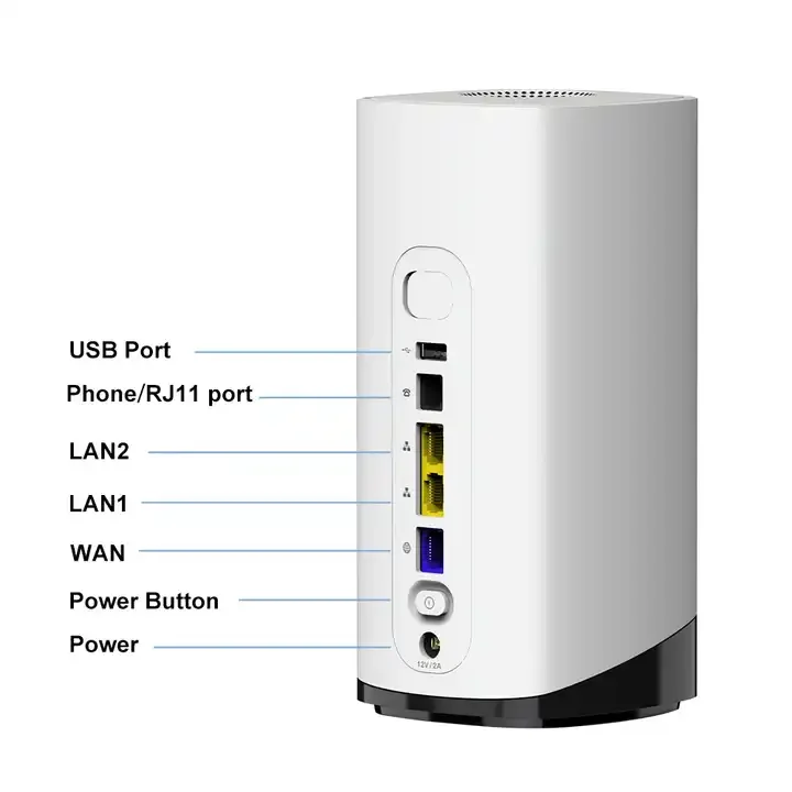 KuWFi 5G02 High Speed 5G CPE Router Dual Band Wi-Fi Long Range 2.4G+5G Frequency Support Wired Mobile Data Access Sim Card Slot