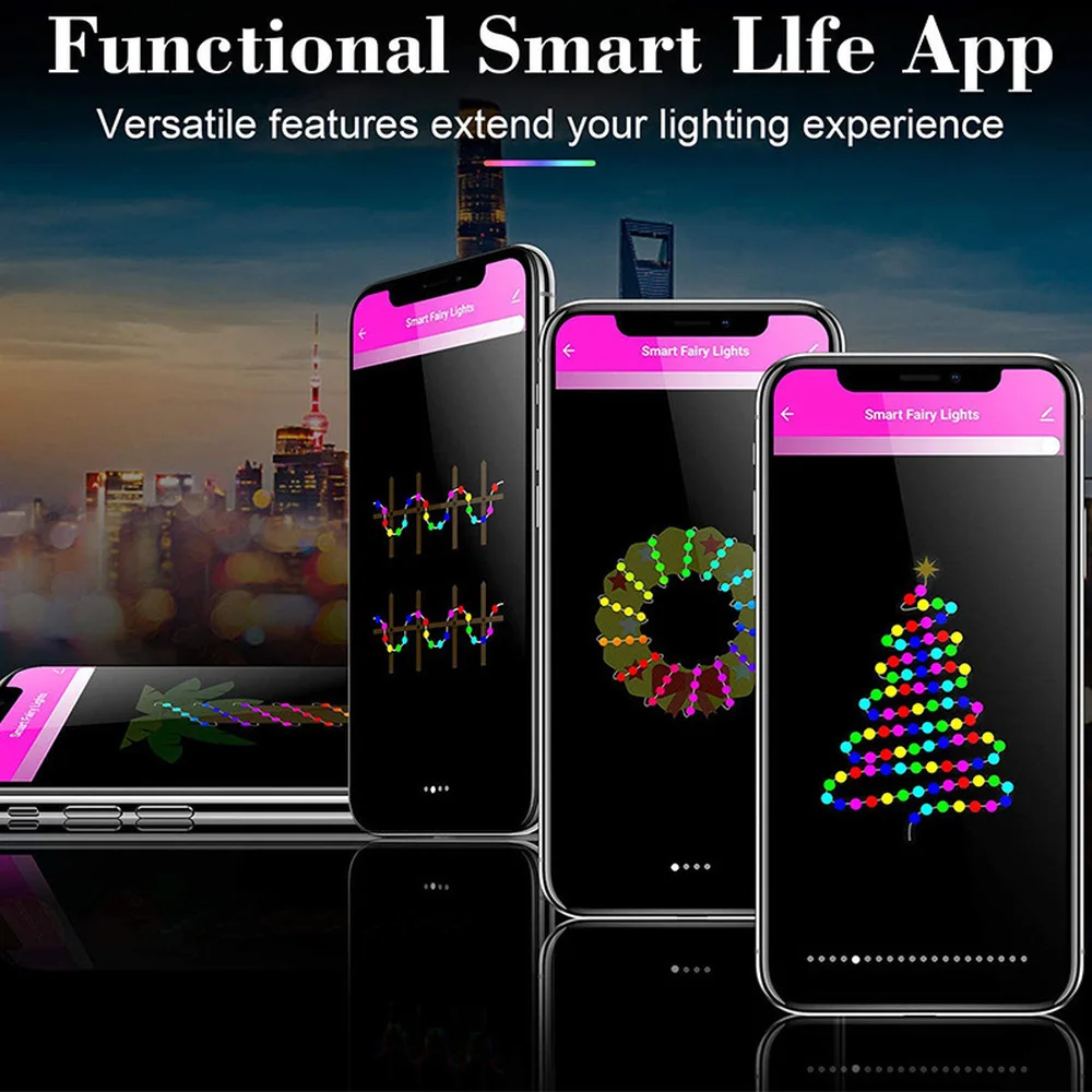 10M 100LED String Fairy Lights RGB Wifi Bluetooth String Light per la decorazione del Festival funziona con Alexa Google Home Smart Life