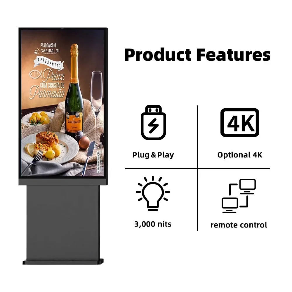 Restaurant Outdoor Display Menu Screen Digital Drive Thru Menu Boards LCD Digital Signage Drive Thru System