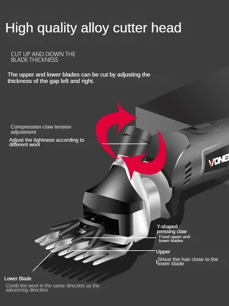 충전기가 있는 무선 전기 양 가위, 리튬 배터리 클리퍼, 양, 염소 및 기타 농장 동물용 가위
