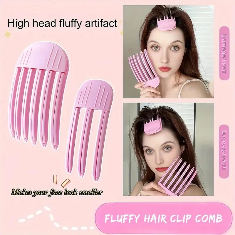 3/6 Teeth high cranial artefact hairpin without trace, hair roots fluffy hairpin, add to the crown without damaging hair purple