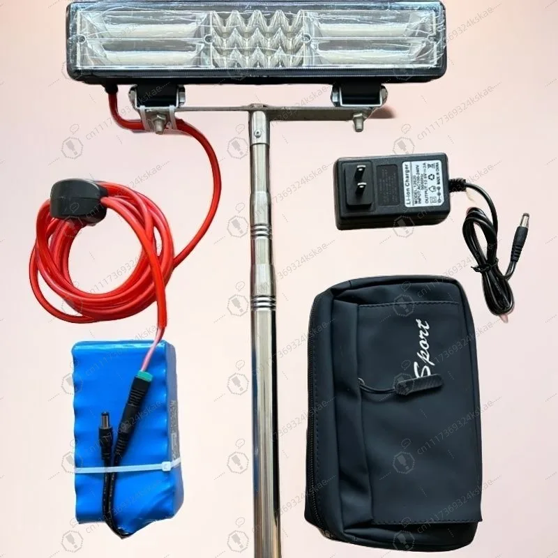 Compact Long‑Strip Underwater LED Spotlight,12V 200W Waterproof Dual Yellow‑White Light For Outdoor Tidal‑Flat Working Needs