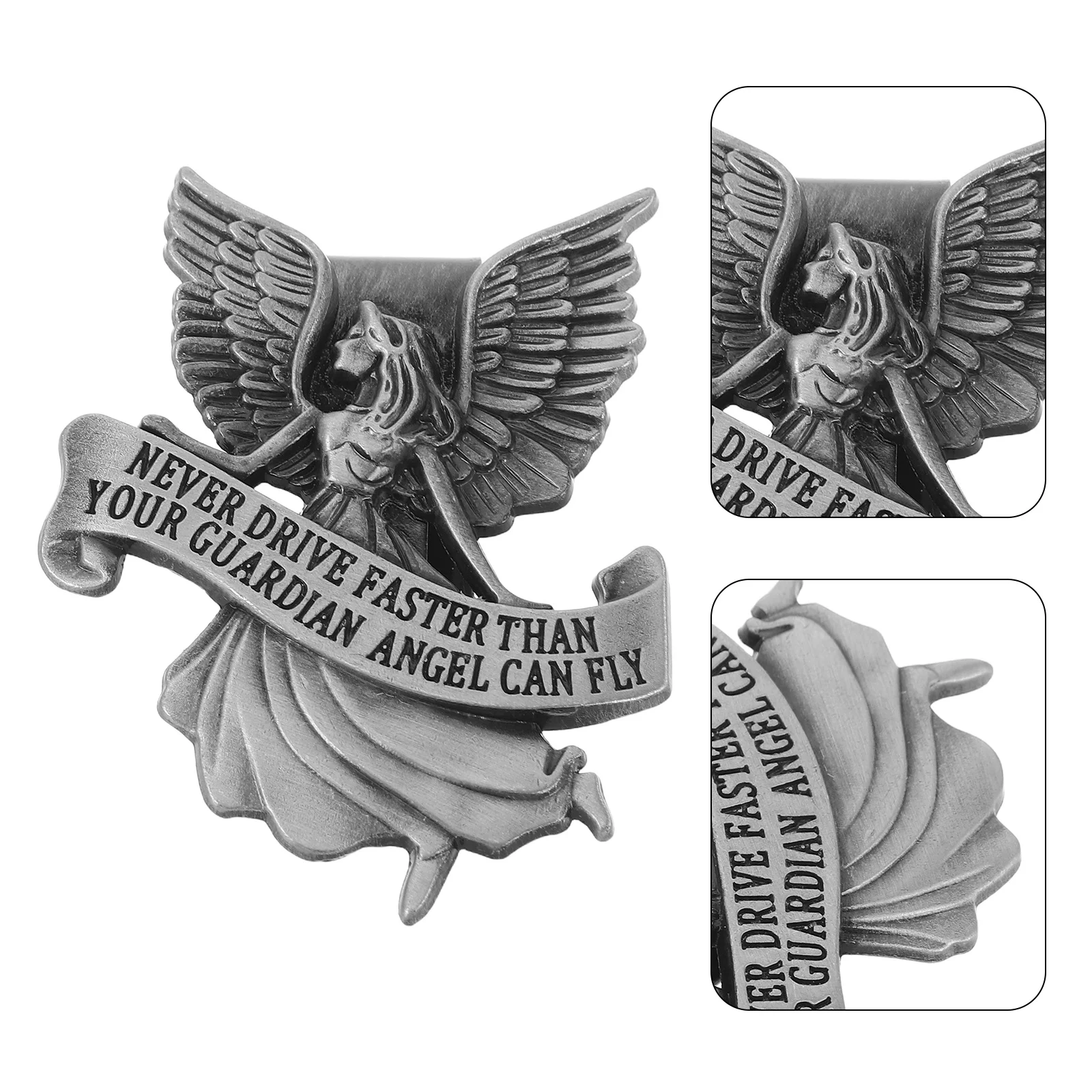 

3pcs Car Visor Clip Angel Charm Guardian Angel Clip For Women Men Teens Drive Safe Reminder Safety Visor Charm - Religious Car