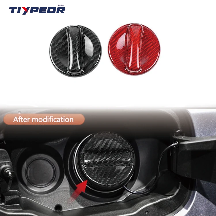 Tiypeor ​For Mercedes G‑Class W463 W464 AMG. Gloss Dry Carbon Fiber Fuel Gas Cap Cover Stick‑On Trim
