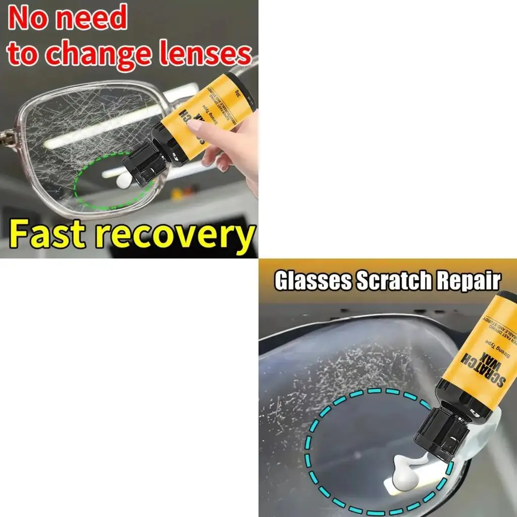  Professional Glass Scratch Repair Solution with Anti Scratch Protections Repair Formula for Eyewear and Mobile Devices
