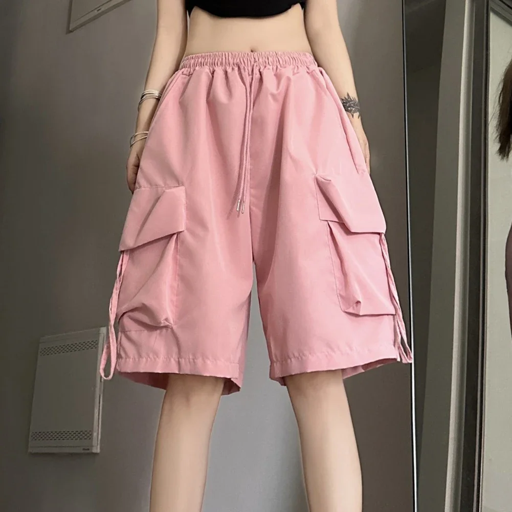 Cargo Pockets Casual Workwear Casual Outfits Solid Color Design Brand New Condition Commuting Wear For Casual Occasions