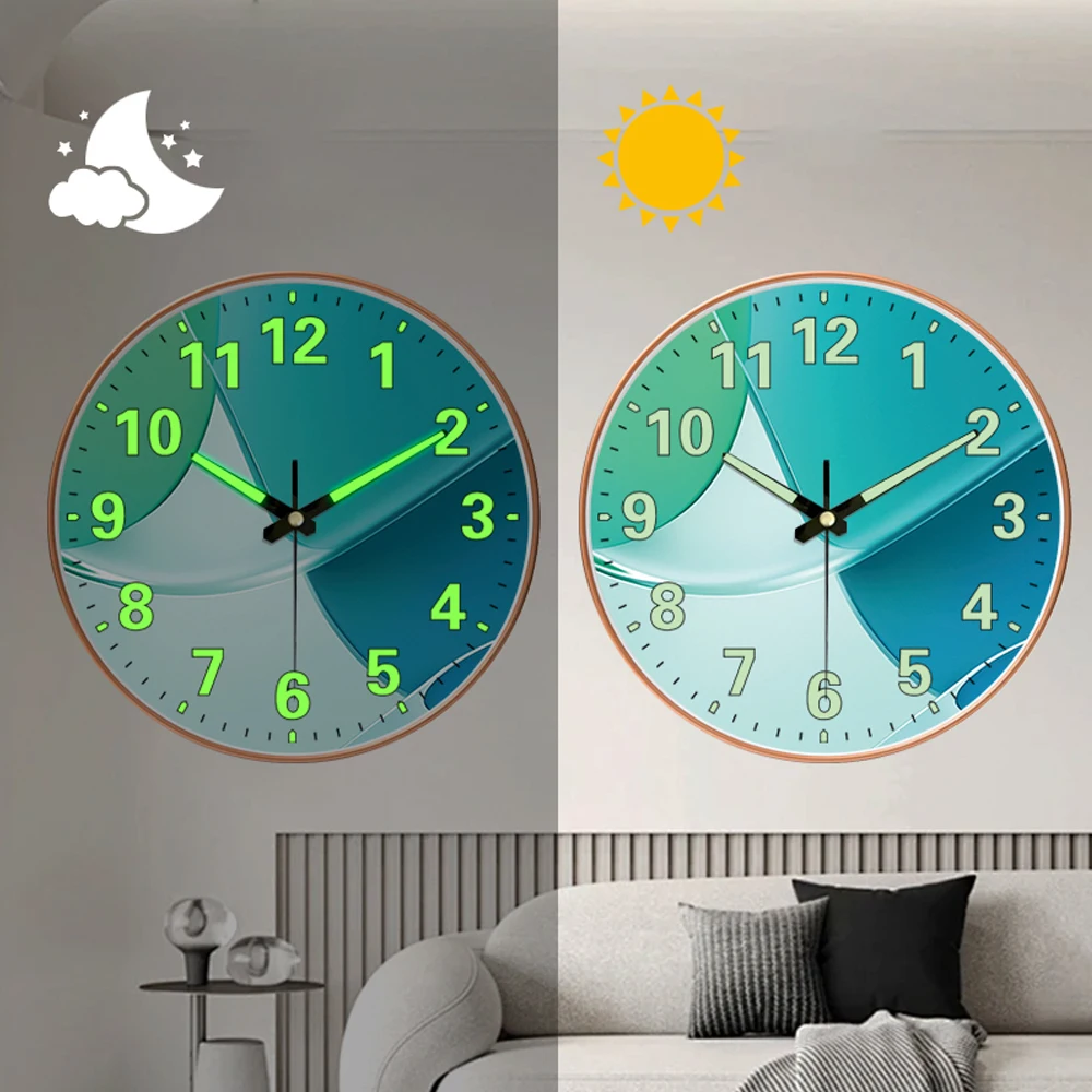 

1PC Minimally Luminous Wall Clock Modern Luxury Designed Illuminated Numbers Pointer for Living Room Study Bedroom 8/10/12 Inch
