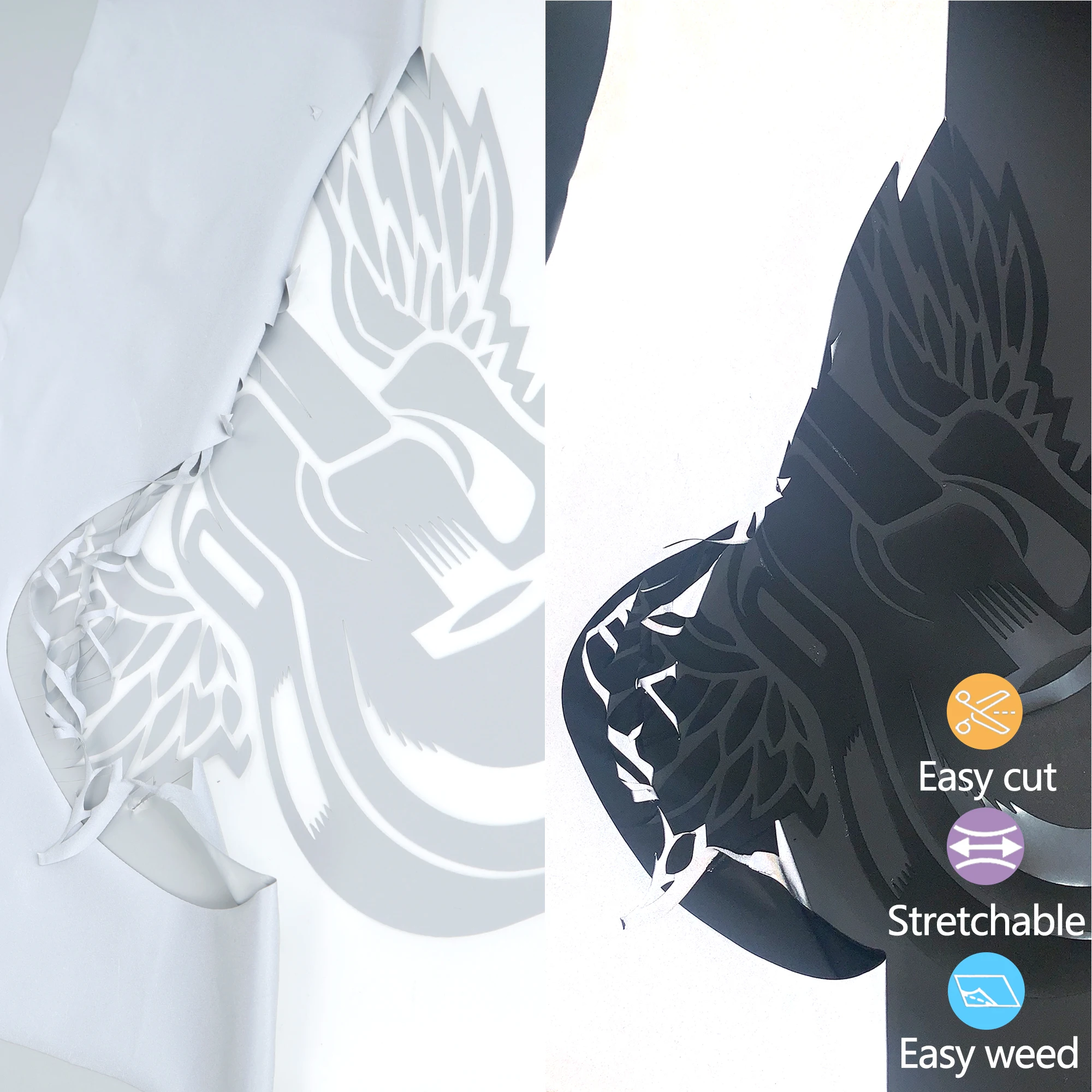 Reflective Heat Transfer Vinyl Sheets,For DIY Clothing T-Shirt Mask Jeans Backpack ,Heat Transfer Sticker,Easy to Cut &Weed