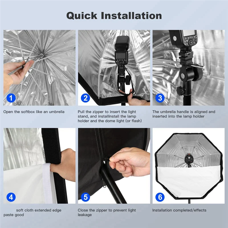 

AT82-Octagonal Umbrella Softbox 80Cm Universal Top Flash Reflector Outdoor Softlight Cover Flash Professional Lighting Modifier