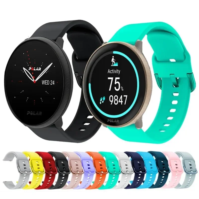 Bracelet en Silicone souple 20/22mm pour montre intelligente Polar ignite 3 2/Vantage M M2 V3, bande confortable pour Polar Unite/Grit X Pro/Pacer
