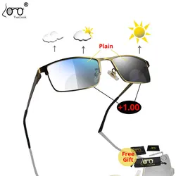 Vanlook Chameleon Sunglasses Bifocal Reading Glasses Photochromic Lens With Diopter Spring Hinge Spectacle Frame +1.5 2 2.5