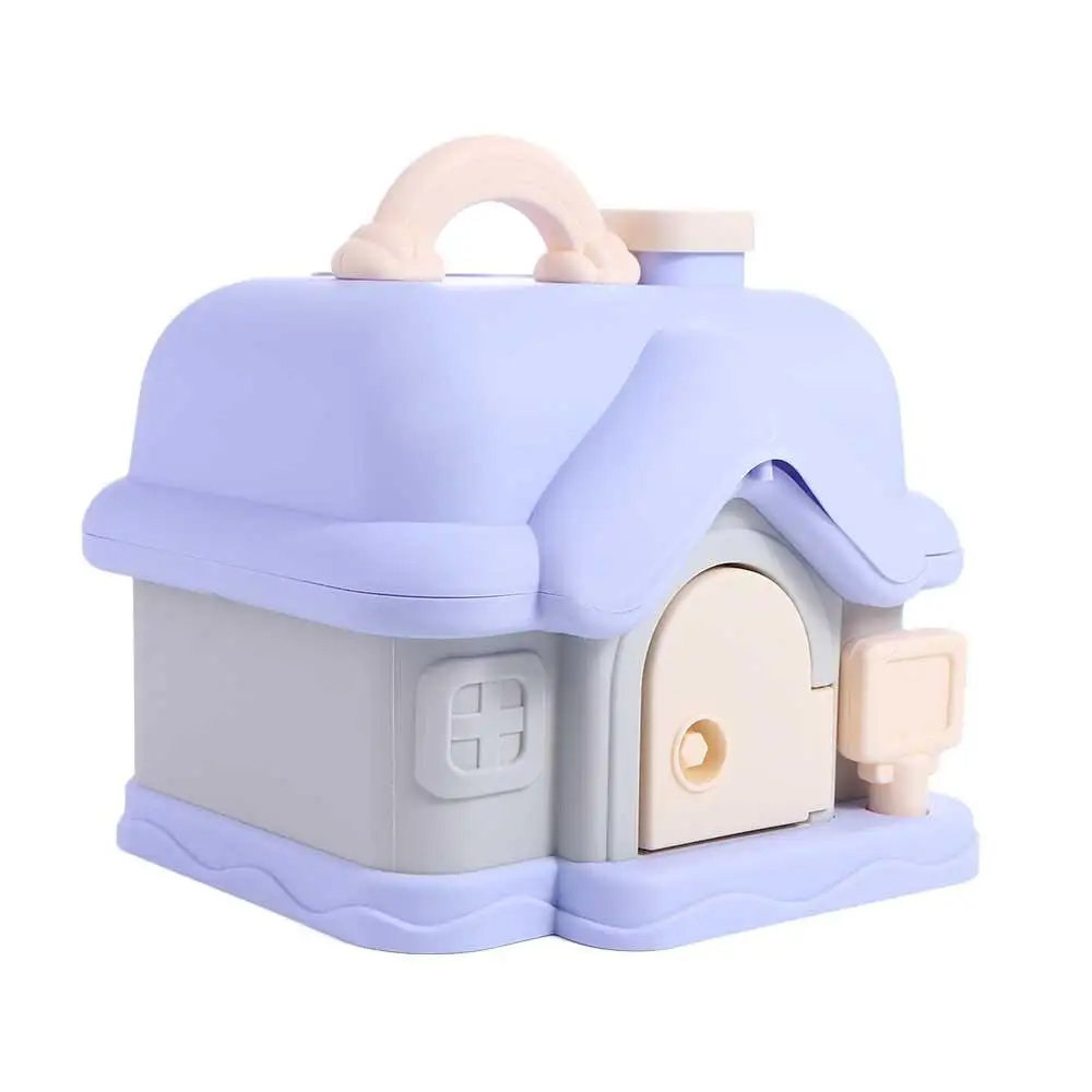 Caja de depósito con contraseña para niños, hucha bonita con diseño de Castillo, organizador de ahorro de dinero, dispensador de efectivo, decoración del hogar