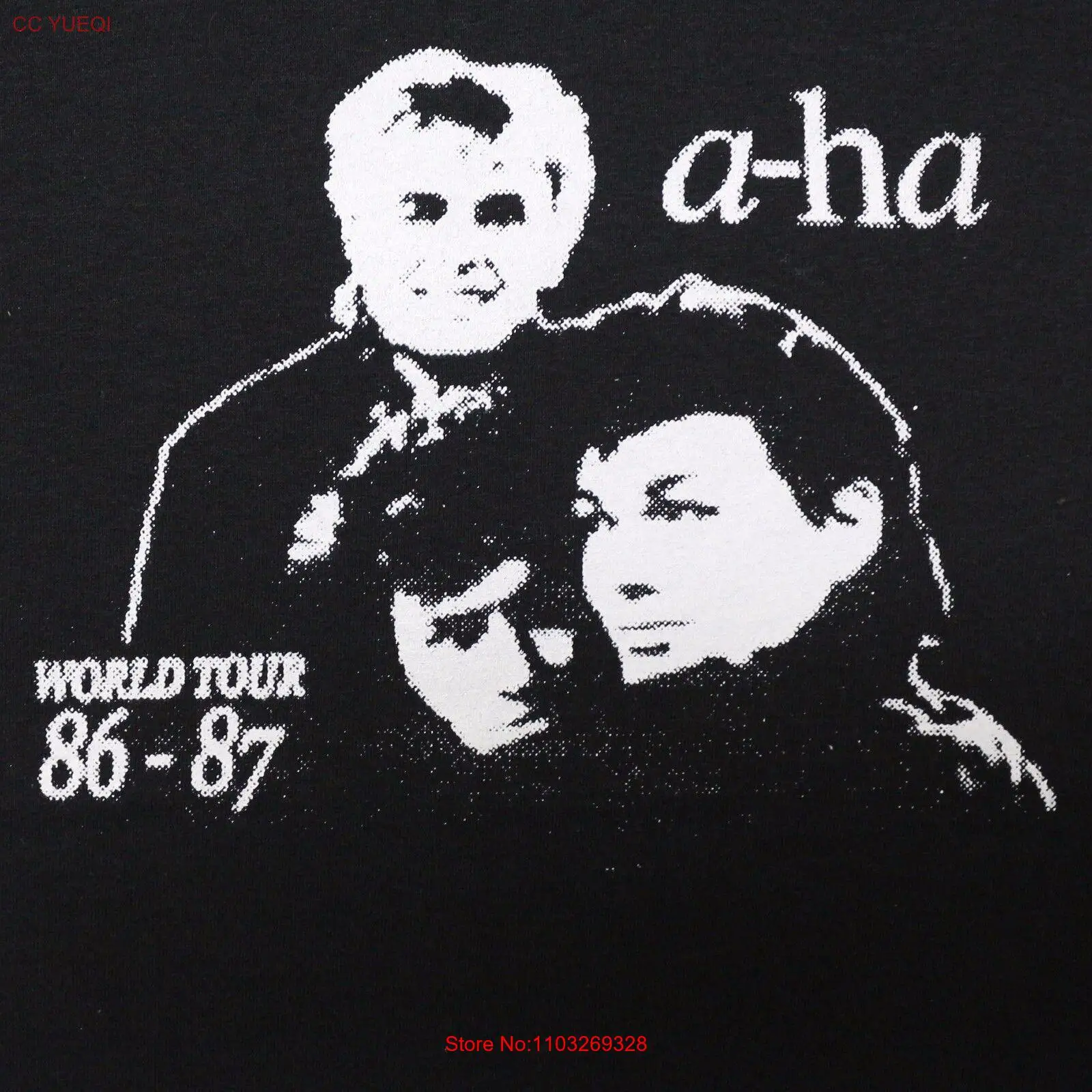 A-Ha Band ***Small*** Screen Printed T-Shirt Black Aha