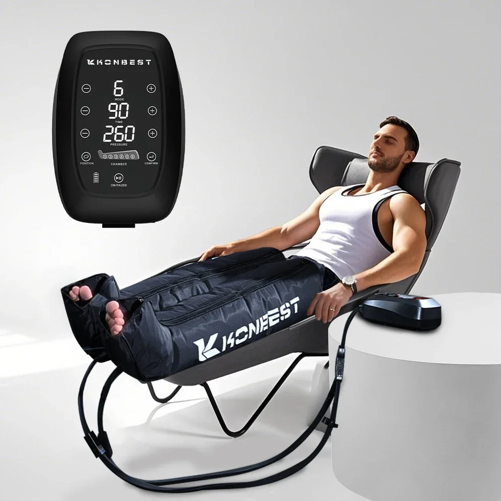 Digital Dvt Pump Pneumatic Sport Circulation Pressure Air Compression Machine Recovery Boots Leg Massager