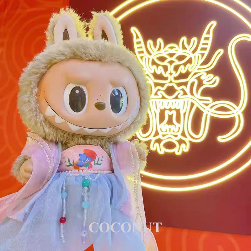 Elegante Hanfu-jurkset voor 38 cm Labubu-pop, modieuze knuffelkleding en accessoires