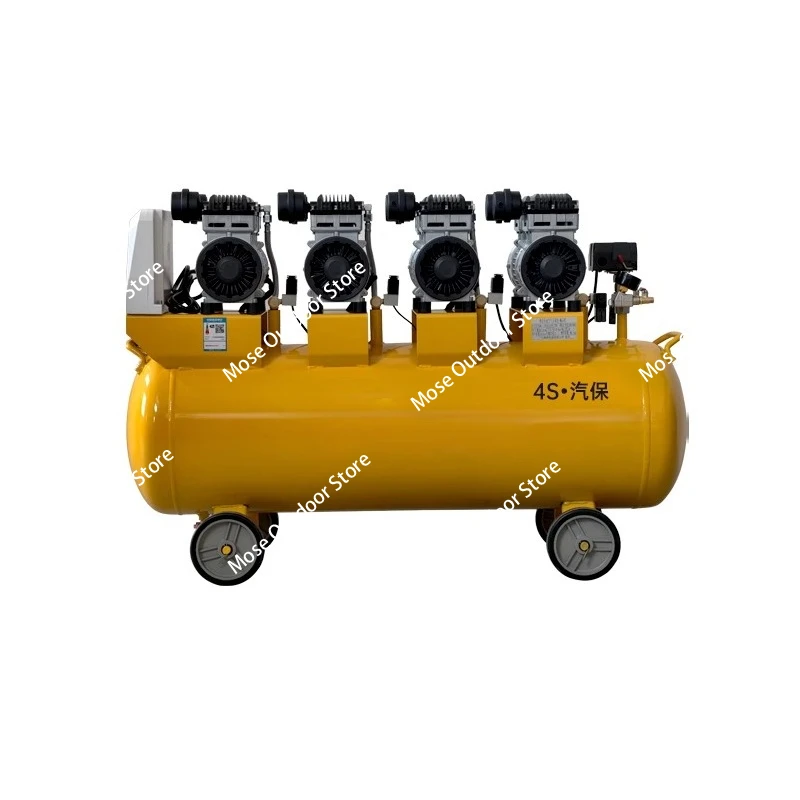 Silent Oil Free Industrial Compressors 8bar 220v 1400rpm 2.2kw 120L Portable air compressor machine