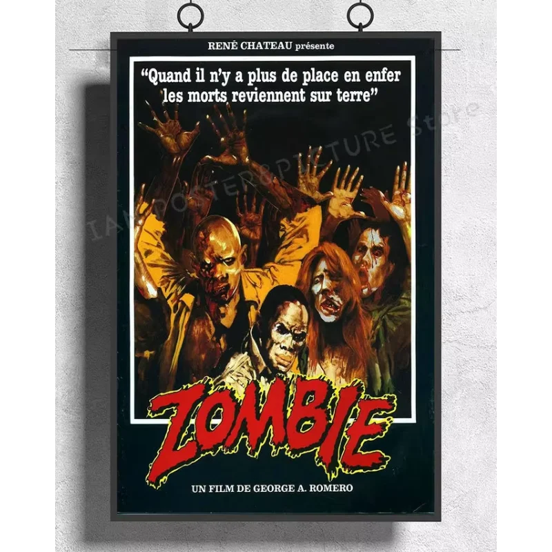 NJ533 DAWN OF THE DEAD Movie George Romero Zombie Classic 02 Wall Sticker Silk Poster Art Home Decoration