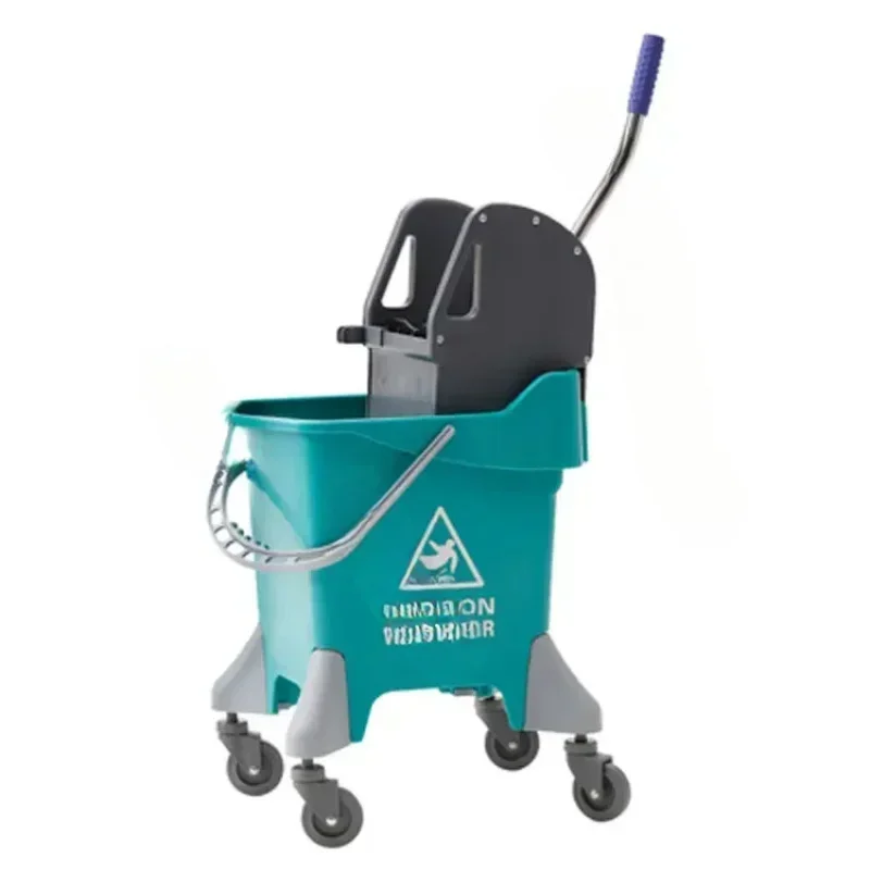 Tobo para Coleto de Limpieza Comercial con Doble Escurridor y Cubo de Agua, para Hoteles y Coches, Color Blanco - ¡Oferta Especial!