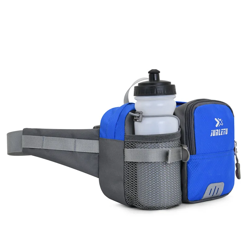 Outdoor multi-functional water bottle waist bag, nylon waterproof large-capacity fitness running mobile phone waist bag