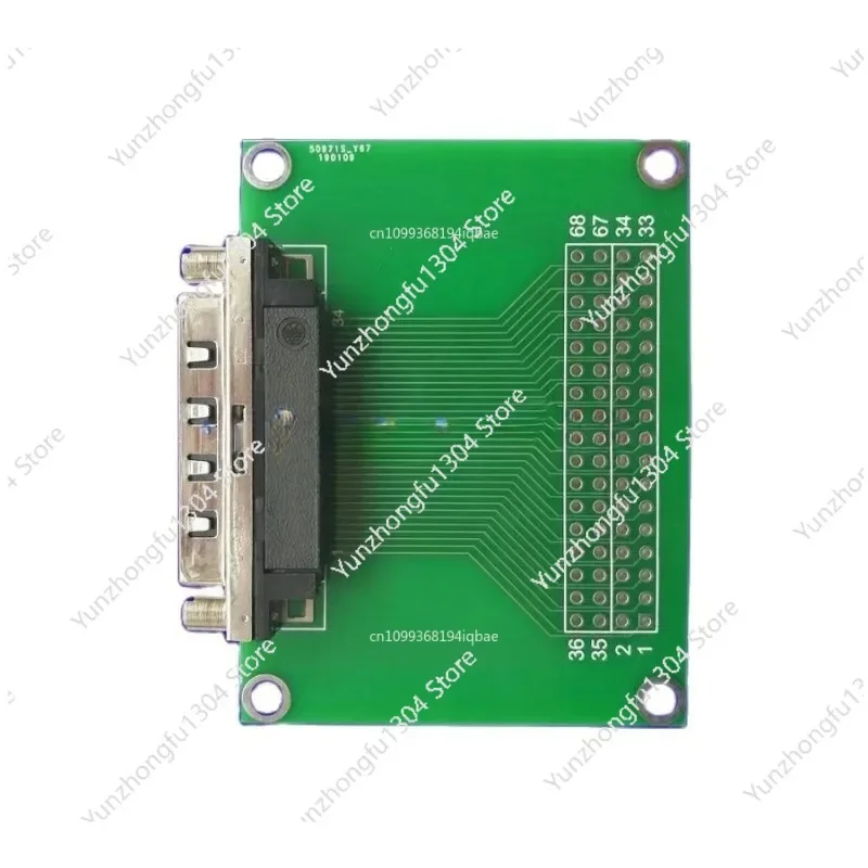 VHDCI 68 Small SCSI 68 High Density Female Head Adapter Plate Terminal Board Terminal Block Slot Terminal Block with Screw in st