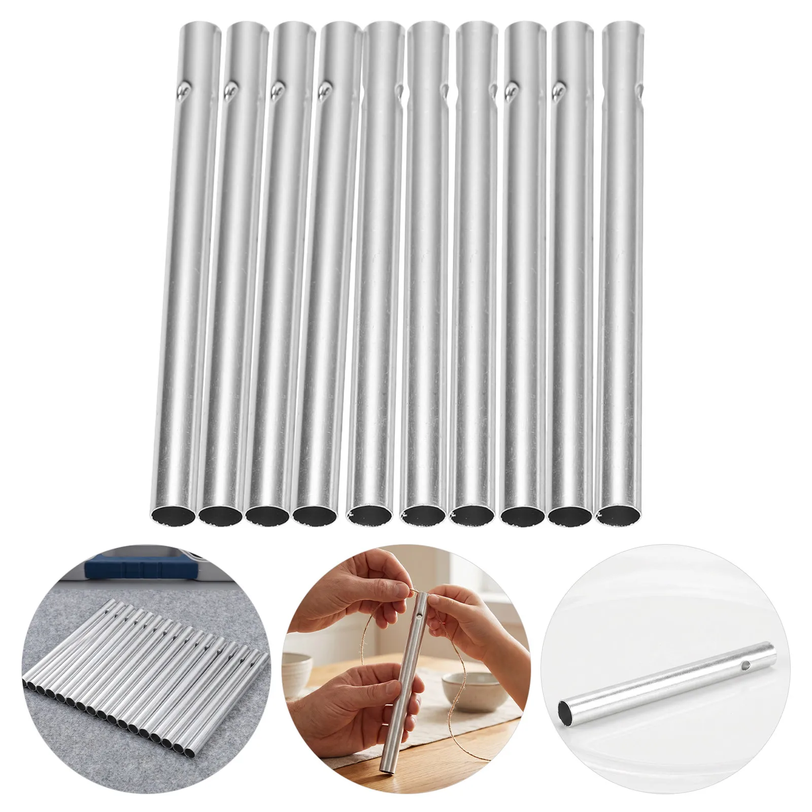 20pcs Aluminum Wind Chime Tubes for DIY Craft, Patio Outdoor Decorative Chimes Making Supplies