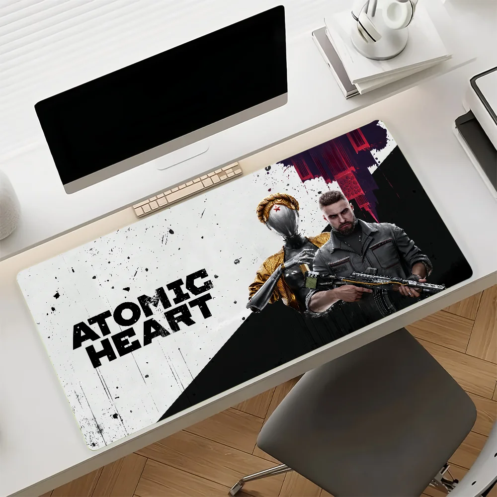 Game Atomic H-Heart Mouse Pad For Office Gaming And Keyboards Non-Slip Large Waterproof
