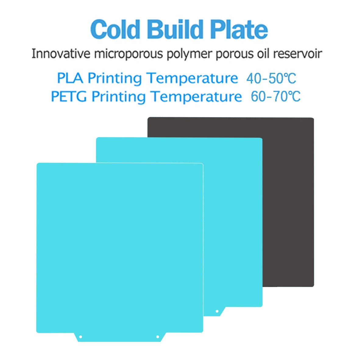 Glacier Kalt-Druckplatte für Anycubic Kobra 2 Neo Pro/Kobra 3 Combo/Kobra S1 Combo/Kobra X Doppelseitige Kühlbauplatte