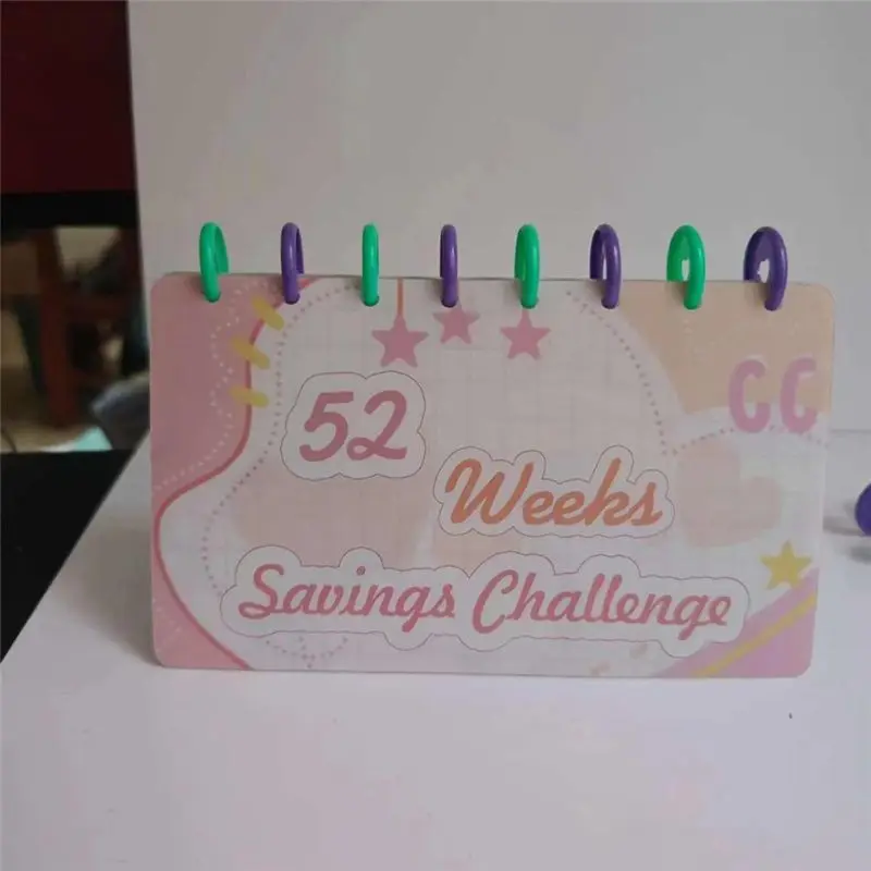 AEE2-1Piece Budget Book Saving Challenge Book Of Money Organizer 52 Weeks Of Money Filling And Saving PVC view 4