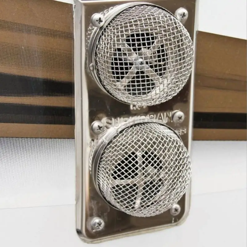 2PCS RV Flying Insect Screen Stainless Steel RV Furnace Vent Cover Mesh With Spring Heater Vent Cover With Tool For Flying