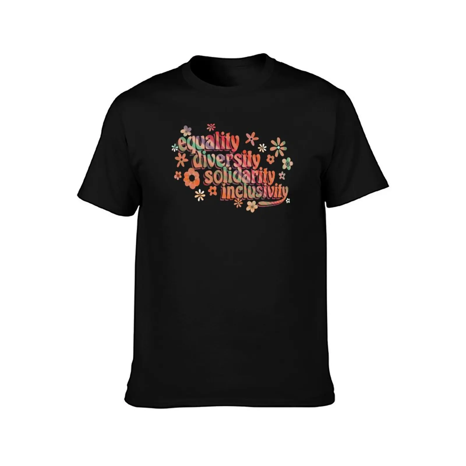 equality solidarity diversity inclusivity - rainbow T-Shirt Casual Basic Street Style T-Shirt