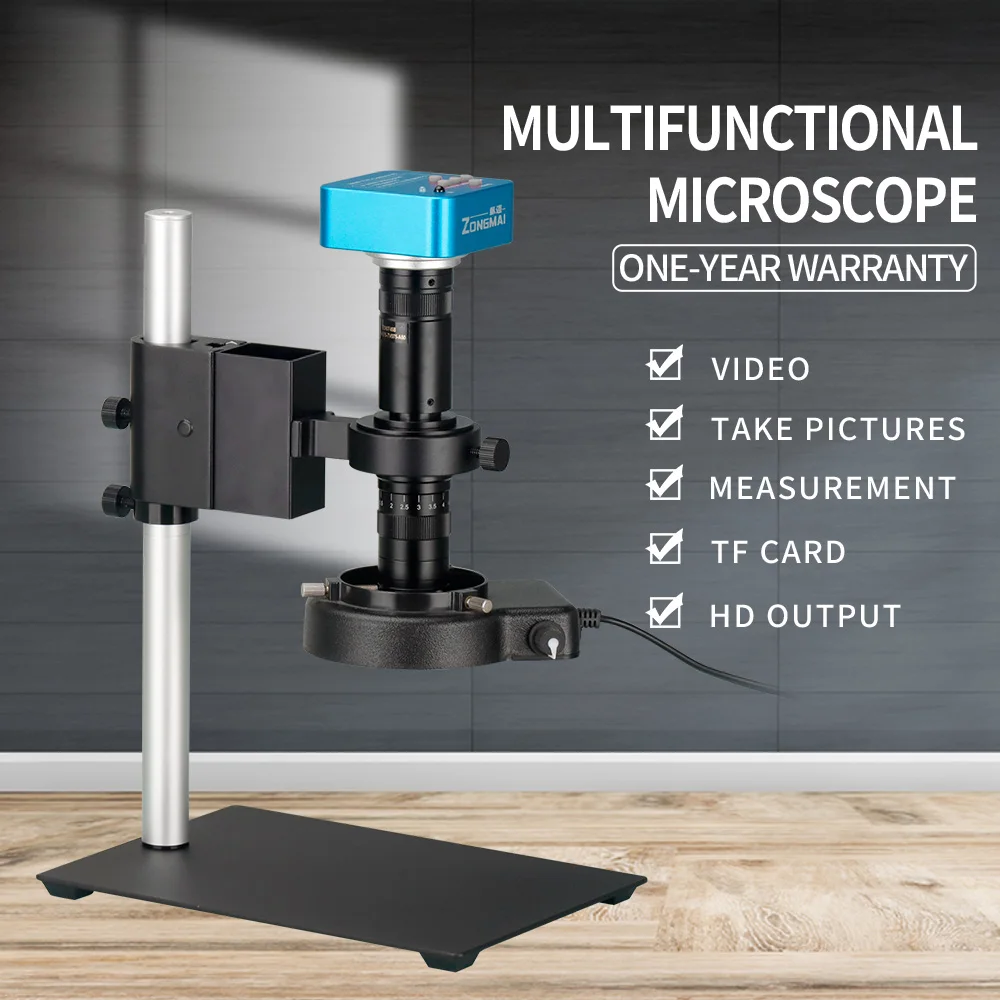 ZONGMAI 1080P 2K mikroskop przemysłowy FULL HD prawdziwy 16 milionów pikseli cyfrowy aparat z mocowaniem C do naprawa telefonu lutowania PCB