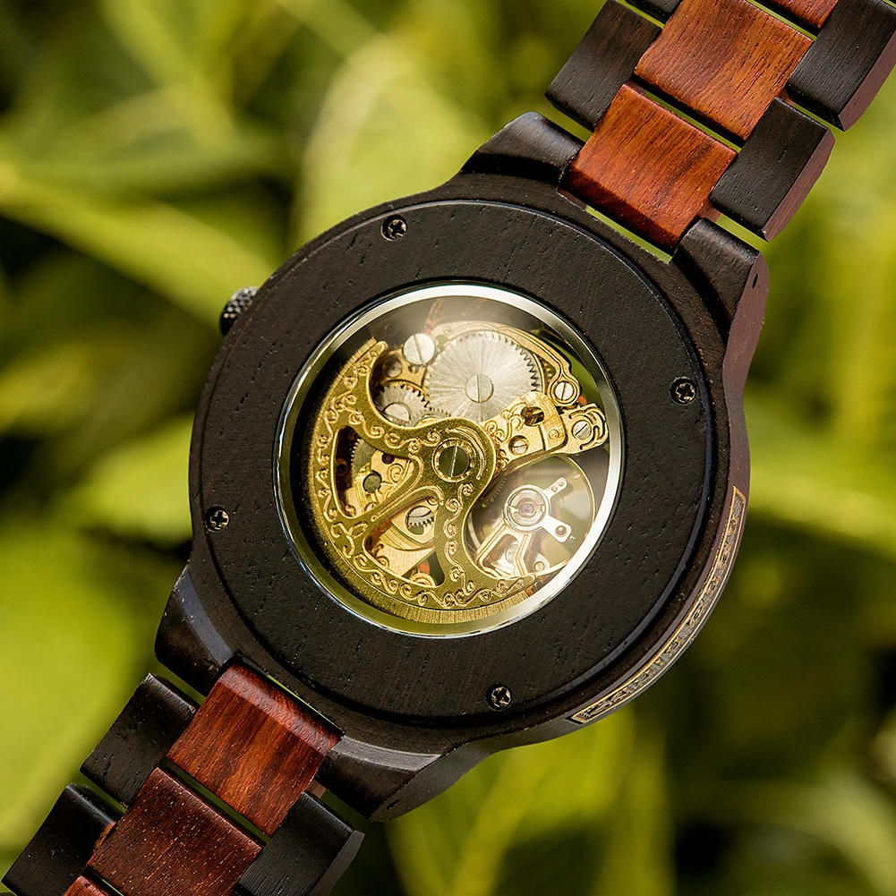 BOBO BIRD relojes mecánicos automáticos para hombre, reloj de pulsera de madera de lujo, personalizado