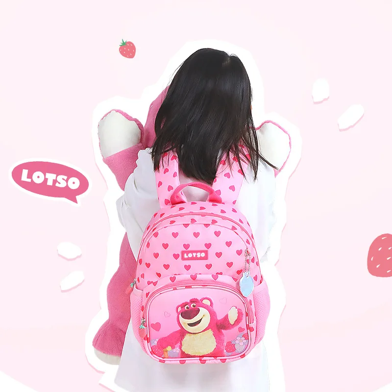 

Disney Lotso Girls Kindergarten Bags Age 3-8 Student Shoulder Orthopedic Backpack Large Capacity Light Kids Gifts Mochilas