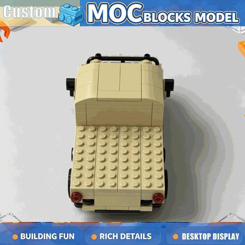 206PCS Desert Flatbed Utility Truck Building Blocks Off Road Vehicle Model DIY Assembly Toy Creative Collectible Festival Gift