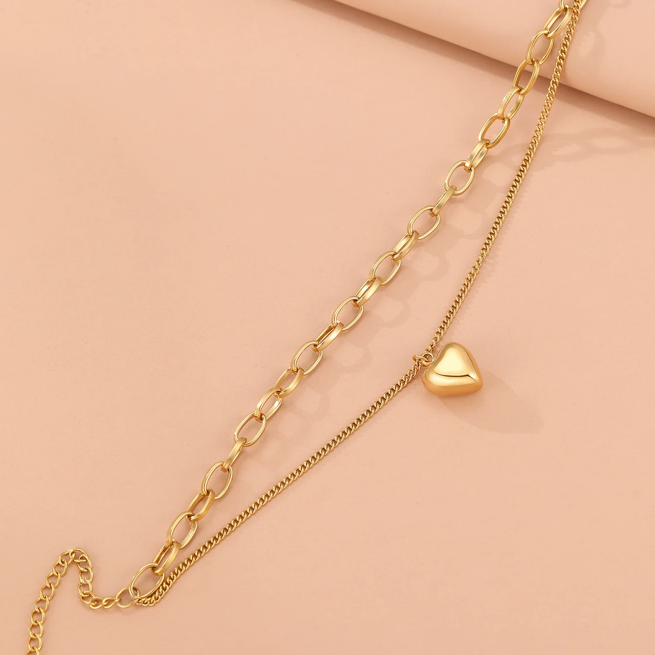Stainless Steel Bracelets Vintage Elegant Heart Pendant Multilayer Chains Light Luxury Charms Bracelet For Women Jewelry Gifts image 3
