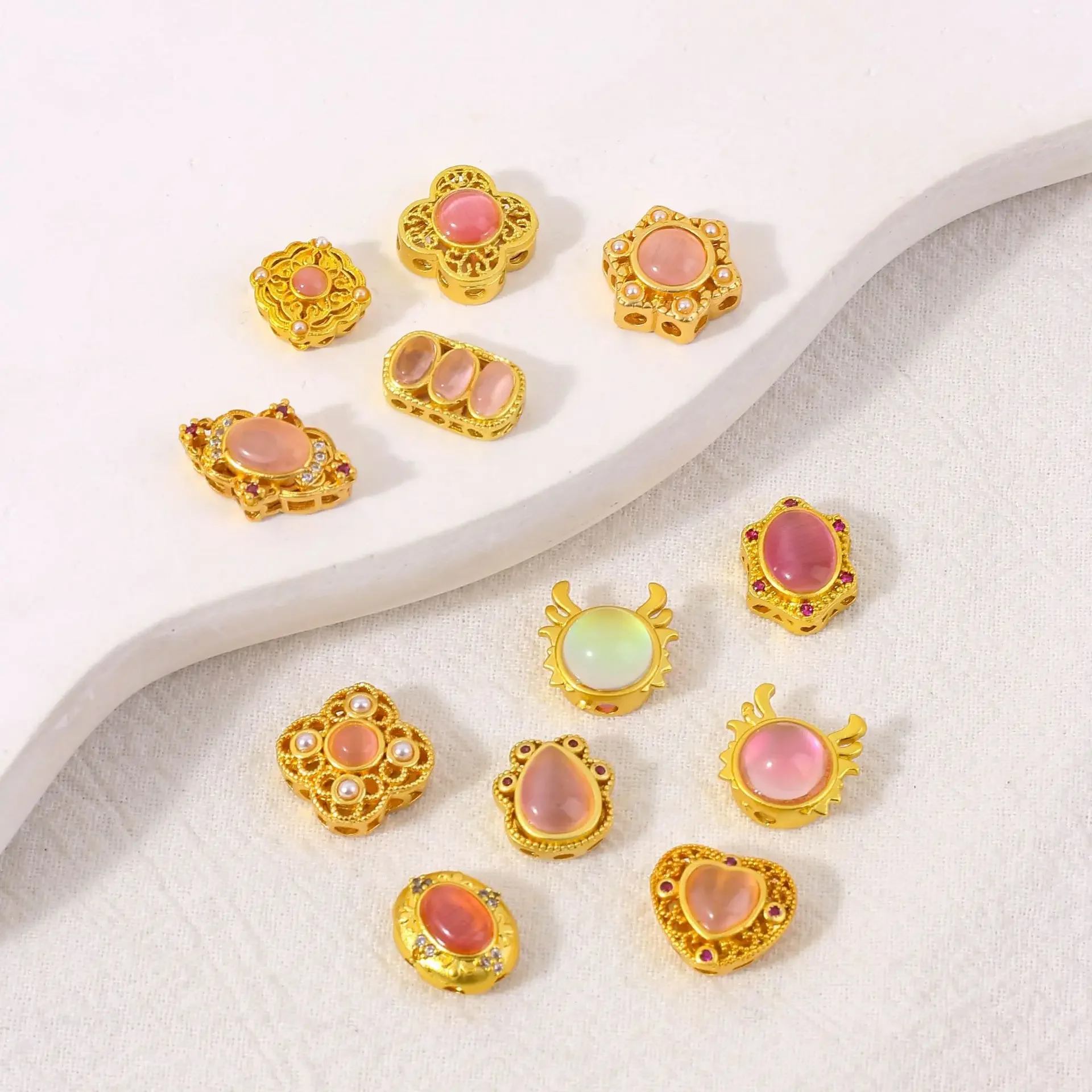 

7 Pieces Jewelry Making Accessories Spacer Beads Beading Handmade DIY Bracelet Necklace Jewellery Making Accessories Wholesale