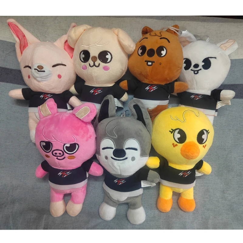 19種類のSkzooキーホルダーぬいぐるみ、かわいいSkzooキーホルダー、ステイプラッシュ、漫画のぬいぐるみ、かわいいおもちゃ、部屋の装飾、子供へのプレゼント