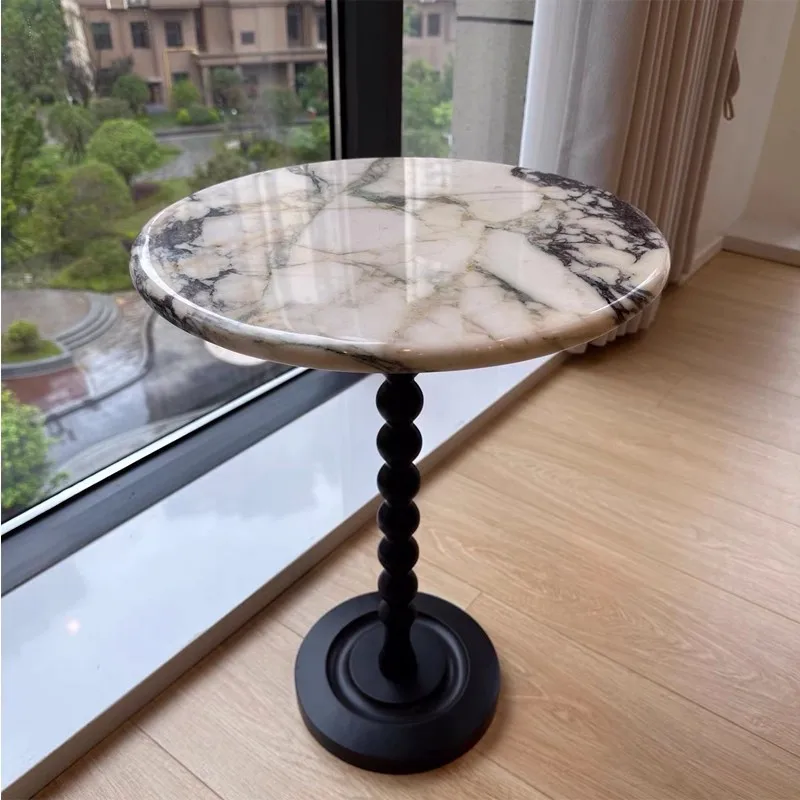 Natural marble coffee table coffee table high-end villa small side table