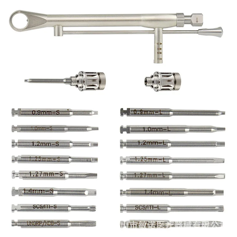 Precision Intra‑Oral Processing Tool Set, Torque Wrench & Screwdriver Kit with External‑Fit Working Burs