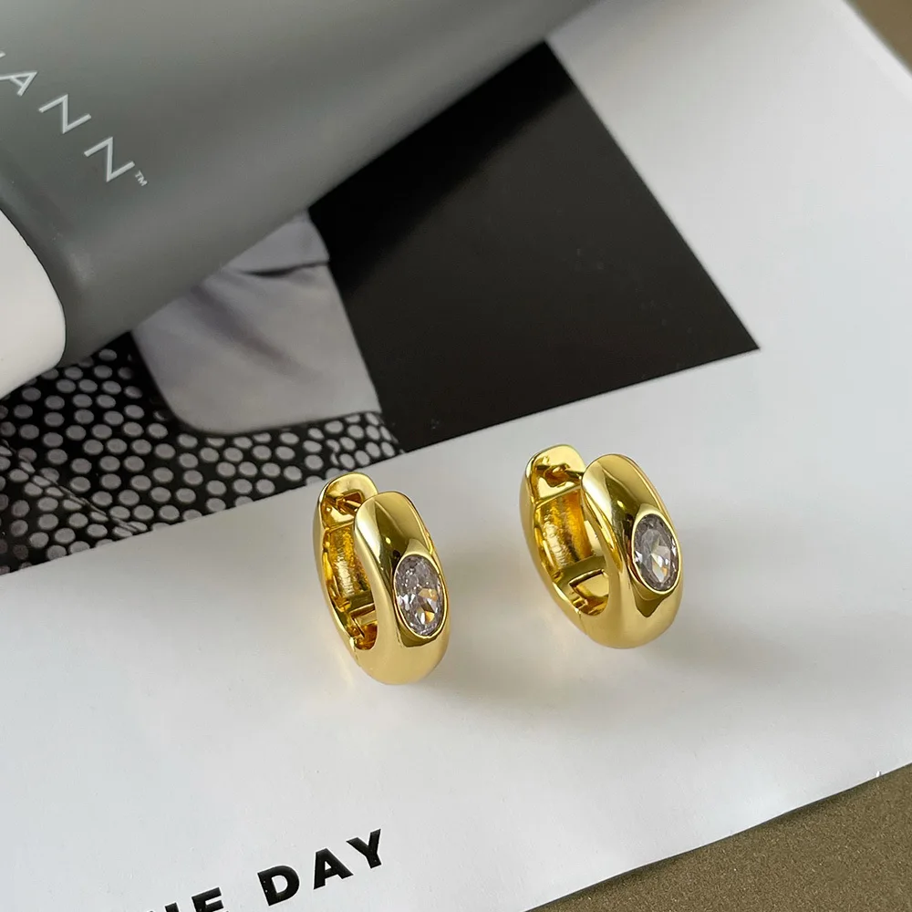 

ENFASHION Geometric Stud Earrings For Women Simple Piercing Earings Friends Gifts Gold Color Pendientes Fashion Jewelry E211339