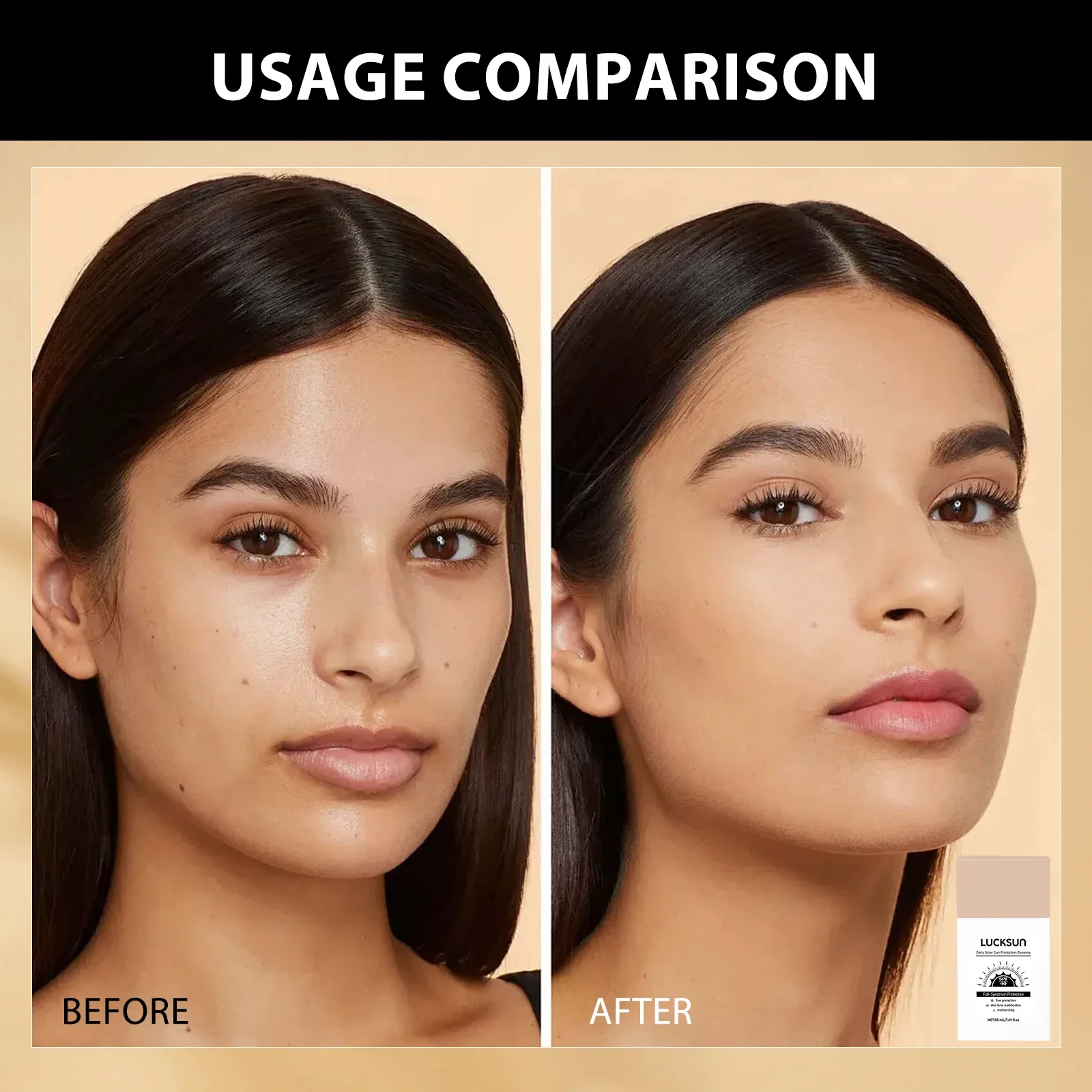 كريم أساس سائل واقي من الشمس عالي التغطية مرطب للتحكم في الزيوت غير لاصق واقي من الشمس مقاوم للماء خافي عيوب الوجه #3