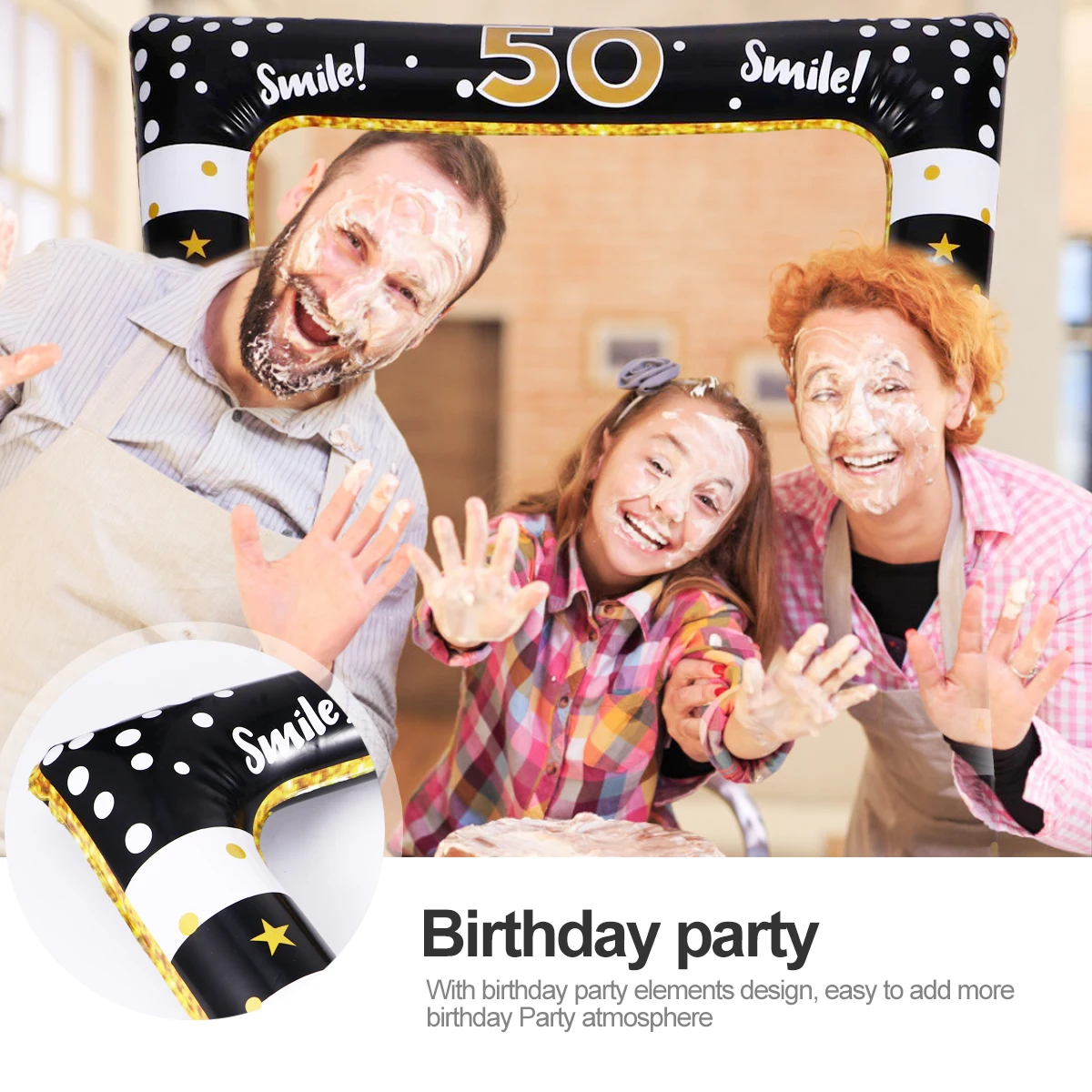

Inflatable Photo Frame Birthday Photobooth Props Party Wedding Plastic First Child Decorations